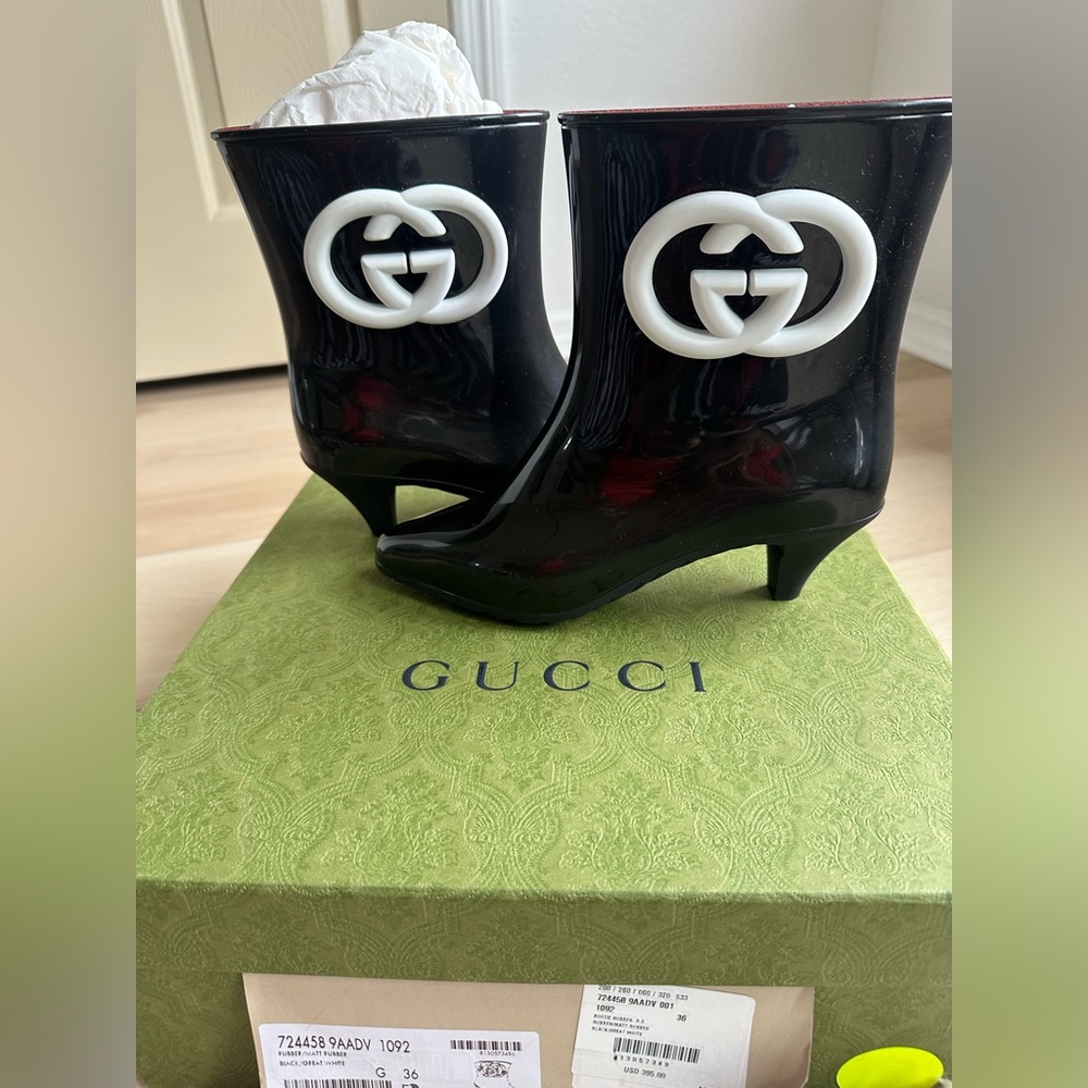 Gucci Rubber Bootie - Black